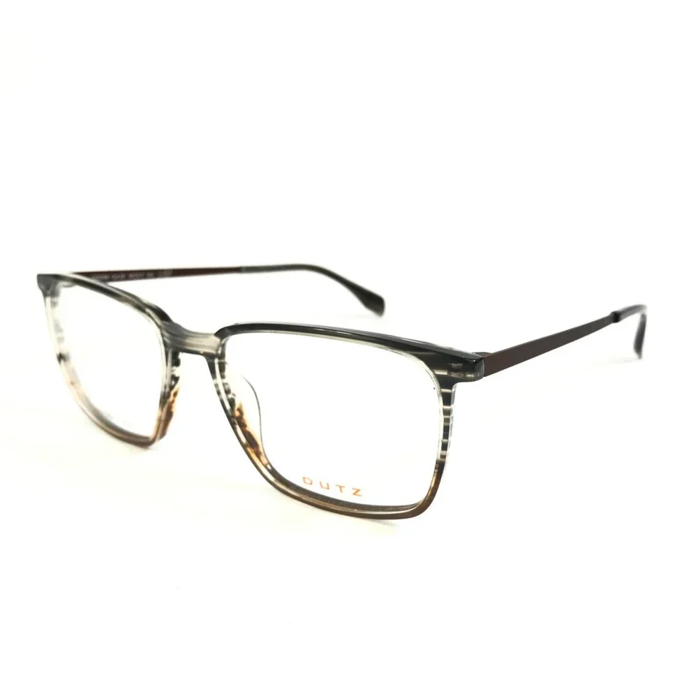 Dutz Eyeglasses Frames DZ2286 Col. 35 Brown Gray Rectangle Full Rim 54-17-145